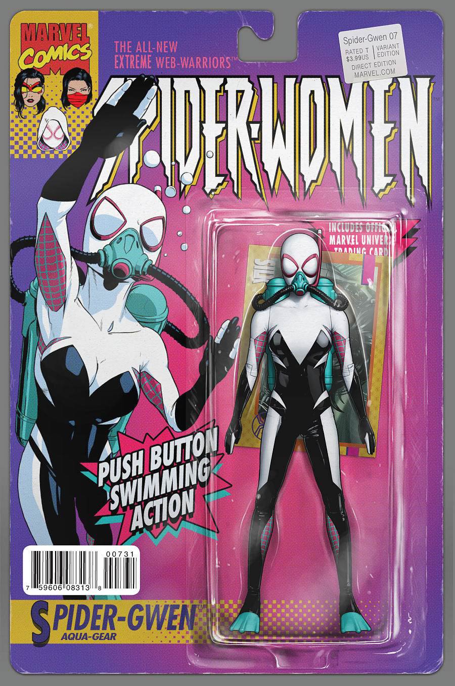 Spider-Gwen Vol 2 #7 Cover C Variant John Tyler Christopher Action Figre Cover (Spider-Women Part 2)