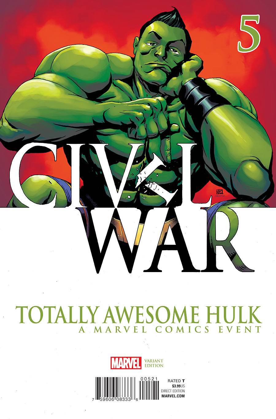 Totally Awesome Hulk #5 Cover B Variant Civil War Cover