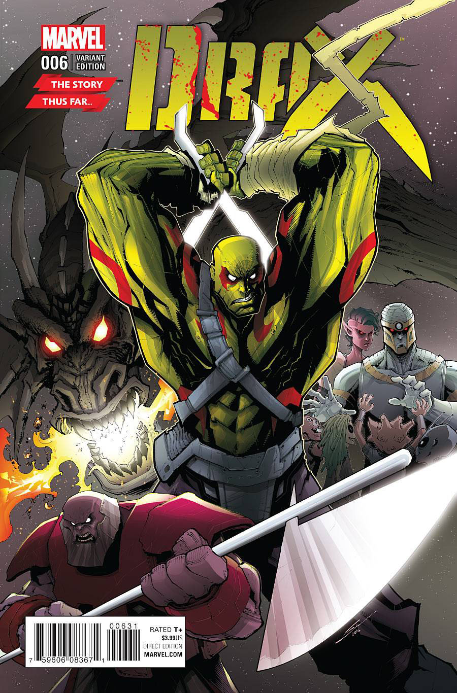 Drax #6 Cover B Variant Story Thus Far Cover