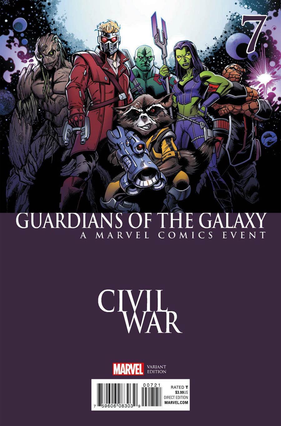 Guardians Of The Galaxy Vol 4 #7 Cover B Variant Civil War Cover
