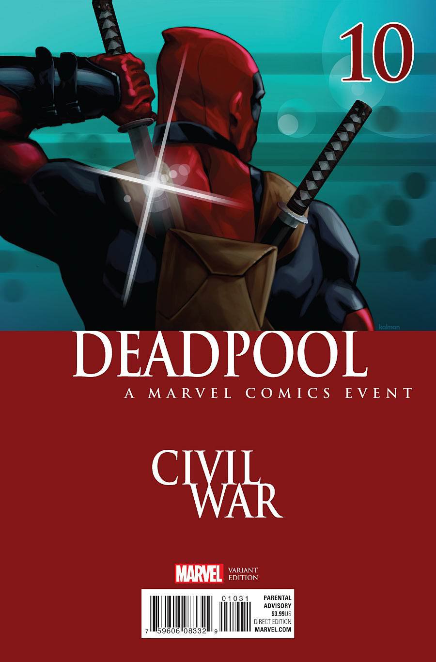 Deadpool Vol 5 #10 Cover C Variant Civil War Cover