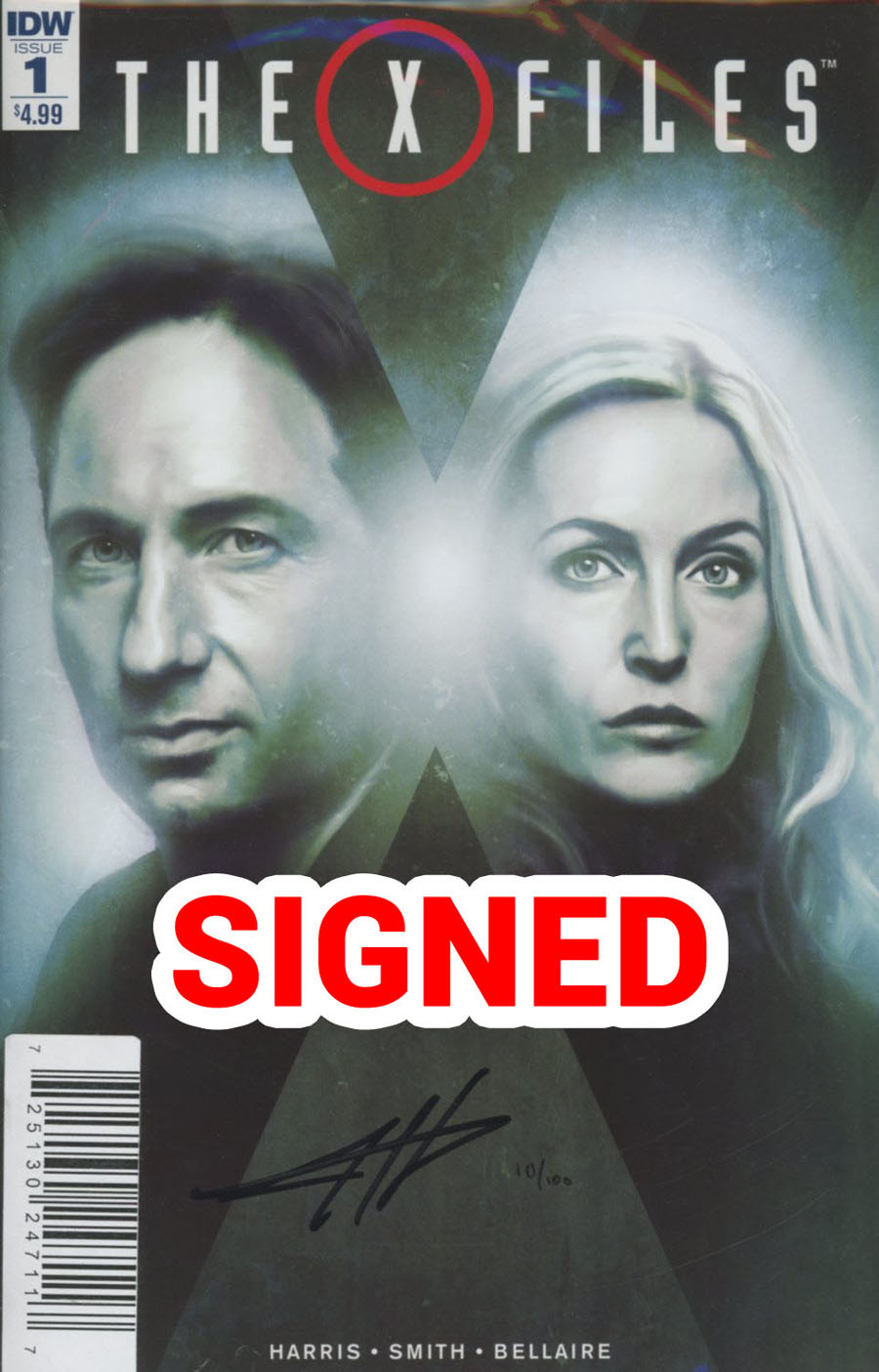 X-Files Vol 3 #1 Cover F DF Signed By Joe Harris