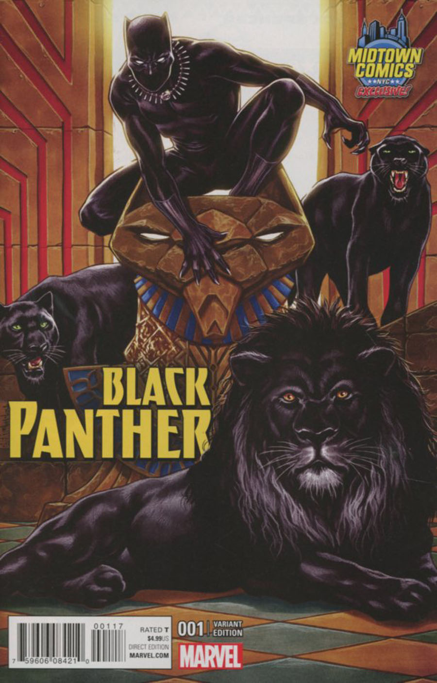 Black Panther Vol 6 #1 Cover B Midtown Exclusive Mark Brooks Variant Cover