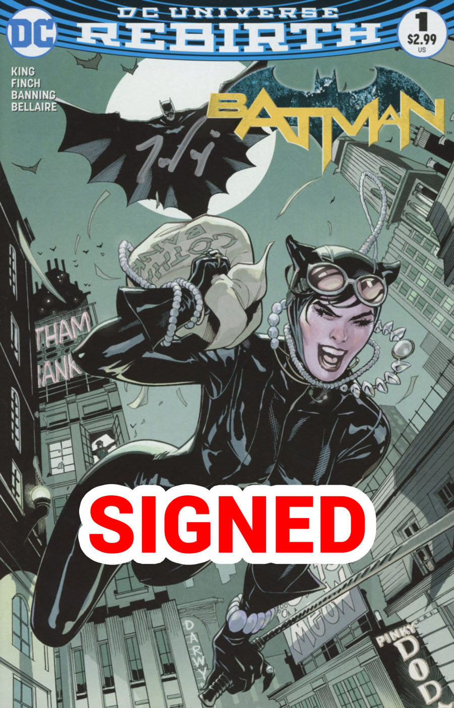 Batman Vol 3 #1 Cover F Midtown Exclusive Terry Dodson Color Variant Cover Signed By Tom King