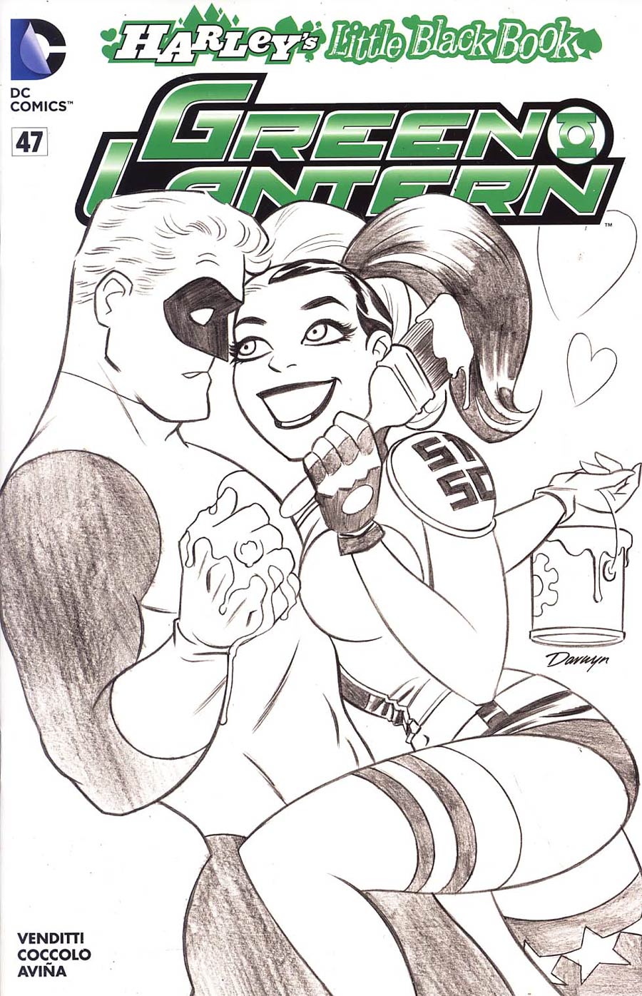 Green Lantern Vol 5 #47 Cover E Variant Darwyn Cooke Harley Quinn Cover Without Polybag Sketch