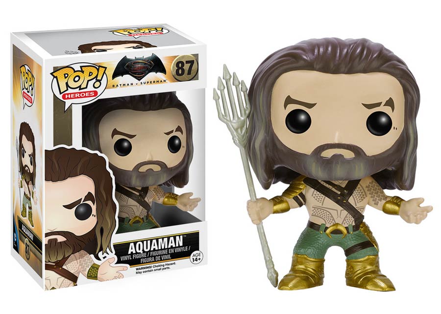 POP Heroes 87 Batman v Superman Dawn Of Justice Aquaman Vinyl Figure