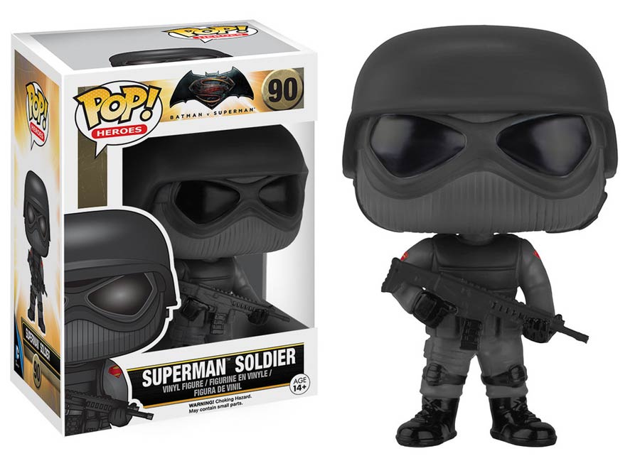 POP Heroes 90 Batman v Superman Dawn Of Justice Superman Soldier Vinyl Figure