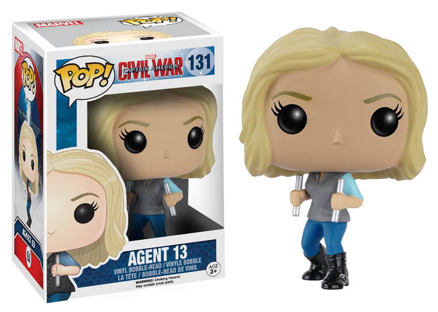 POP Marvel 131 Captain America Civil War Agent 13 Vinyl Bobble Head