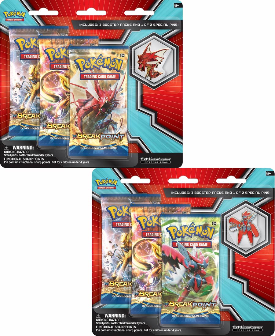 Pokemon TCG Mega Scizor And Shiny Mega Gyarados 3-Pack Pin