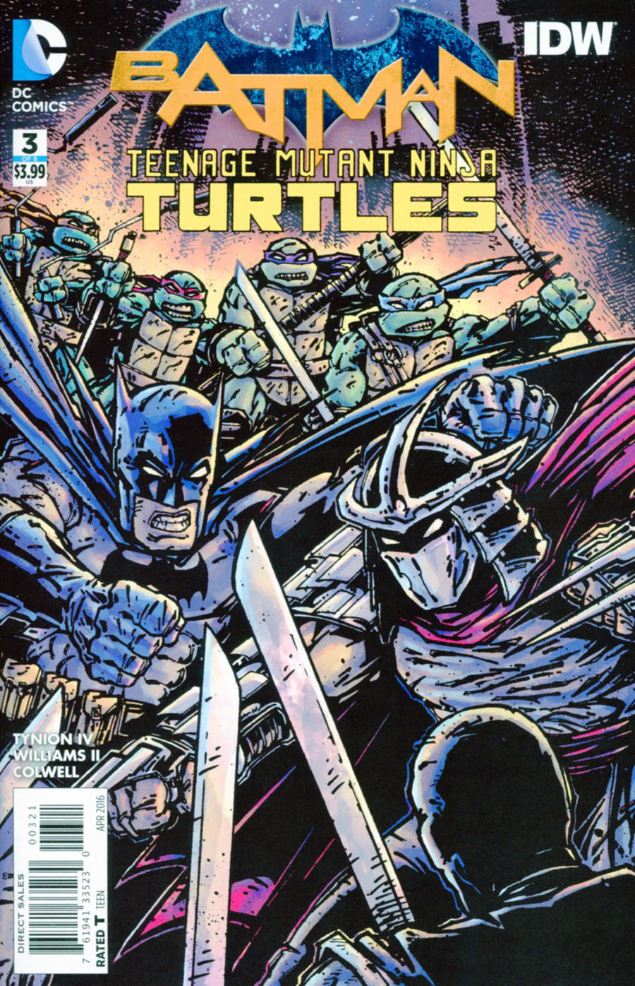Batman Teenage Mutant Ninja Turtles #3 Cover B Incentive Kevin Eastman Variant Cover