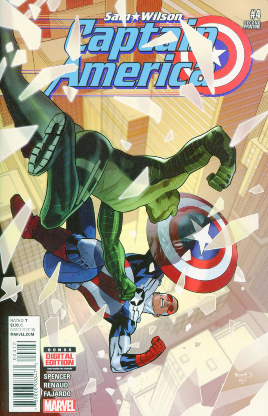 Captain America Sam Wilson #4 Cover B 2nd Ptg Paul Renaud Variant Cover