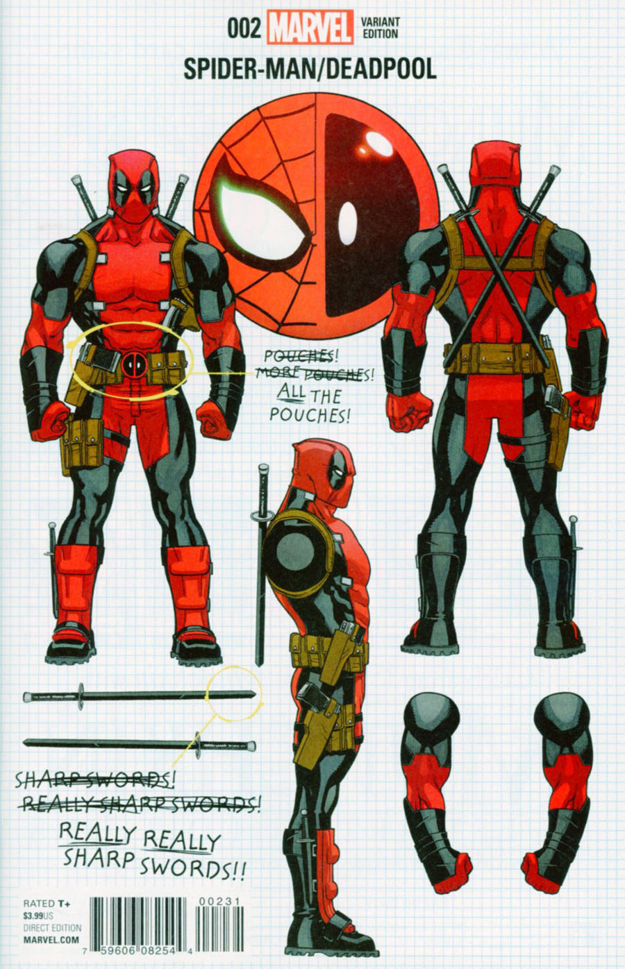 Spider-Man Deadpool #2 Cover B Incentive Ed McGuinness Build Your Own Deadpool Variant Cover