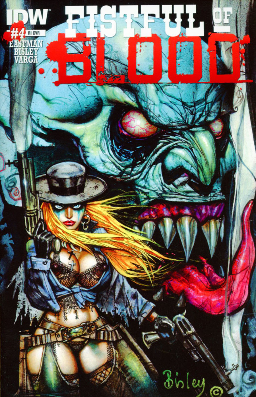 Fistful Of Blood #4 Cover C Incentive Kevin Eastman & Simon Bisley  Variant Cover