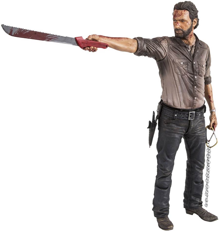 Walking Dead TV Series Rick Grimes 10-Inch Deluxe Action Figure Vigilante Edition