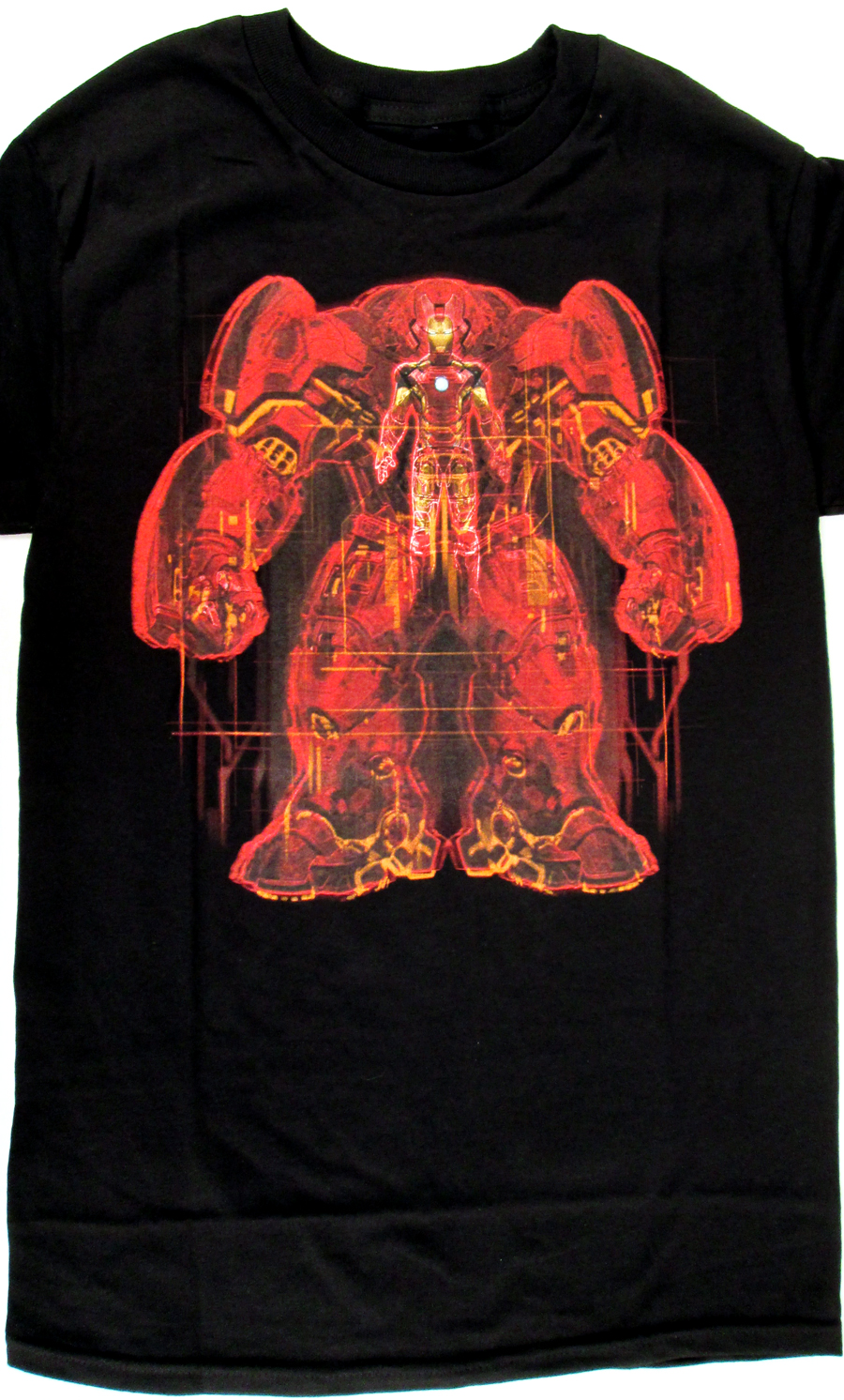 Avengers Age of Ultron Iron Man Hulkbuster Machine Within Black T-Shirt Large