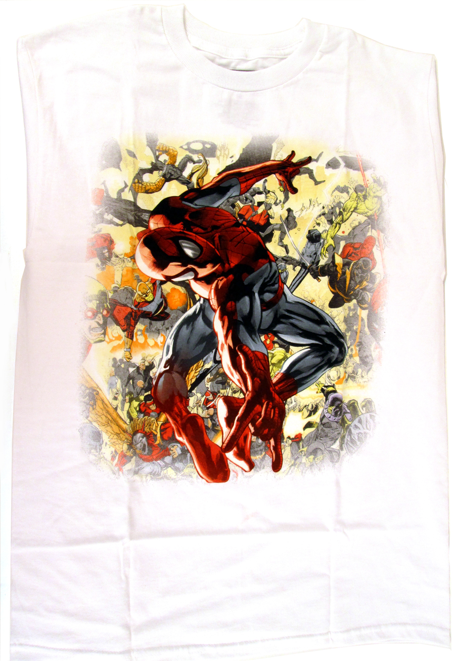 Spider-Man Twisted Torso White T-Shirt Large