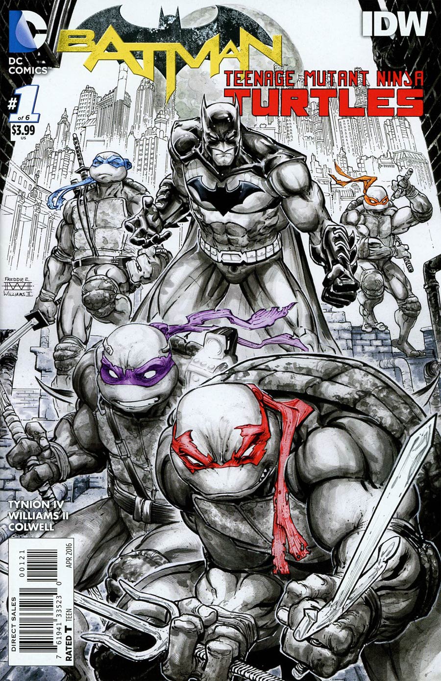 Batman Teenage Mutant Ninja Turtles #1 Cover M 2nd Ptg Freddie E Williams II Variant Cover