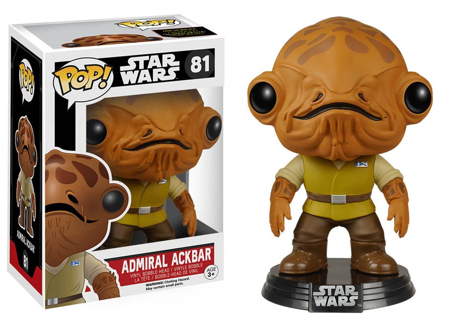 POP Star Wars 81 Episode VII The Force Awakens Admiral Ackbar Vinyl Bobble Head