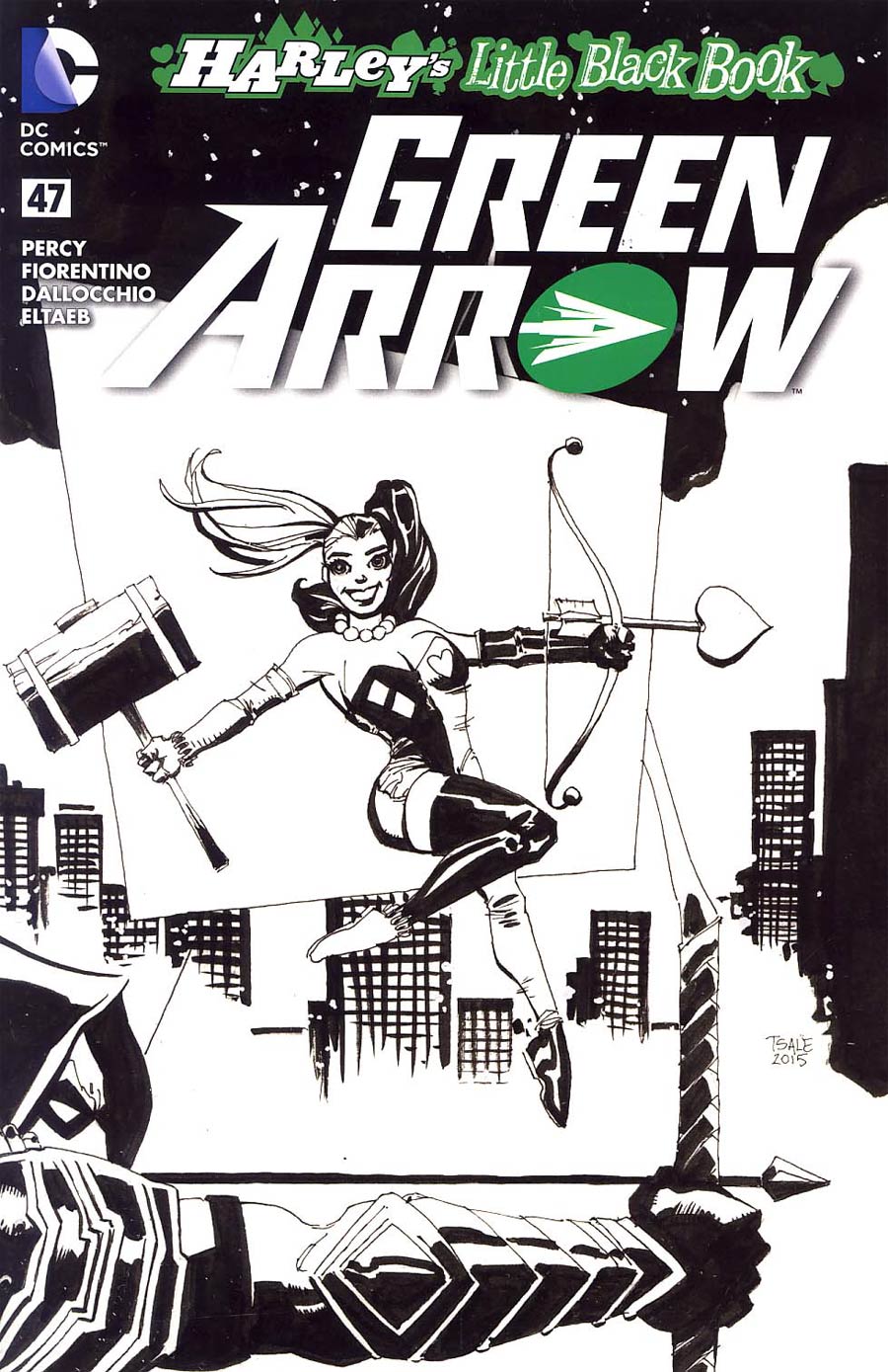 Green Arrow Vol 6 #47 Cover D Variant Tim Sale Harley Quinn Cover Without Polybag Black and White