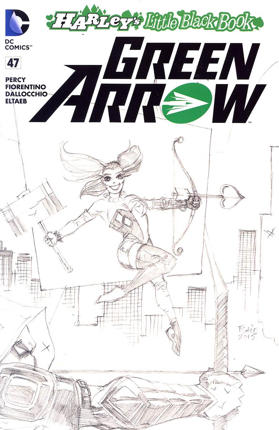 Green Arrow Vol 6 #47 Cover E Variant Tim Sale Harley Quinn Cover Without Polybag Sketch