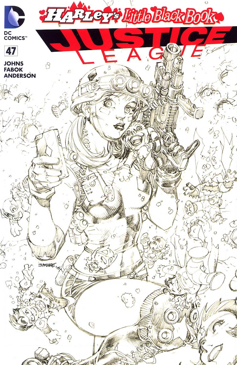 Justice League Vol 2 #47 Cover E Variant Jim Lee Harley Quinn Cover Without Polybag Sketch