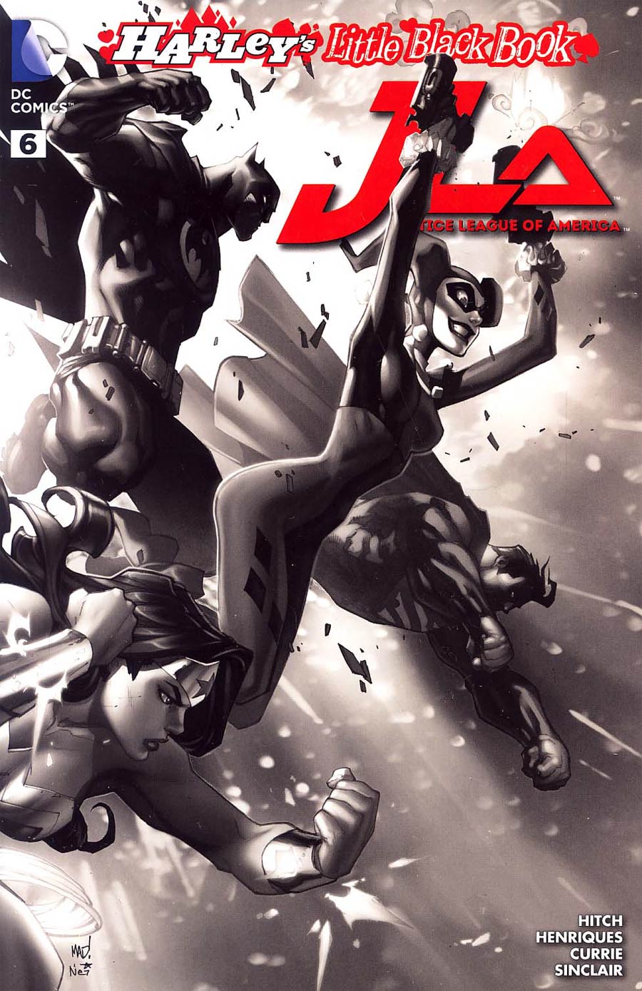 Justice League Of America Vol 4 #6 Cover D Variant Joe Madureira Harley Quinn Cover Without Polybag Black and White