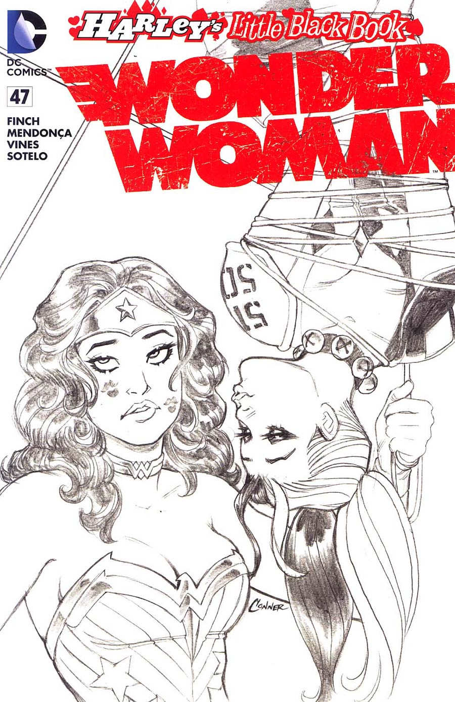 Wonder Woman Vol 4 #47 Cover E Variant Amanda Conner Harley Quinn Cover Without Polybag Sketch