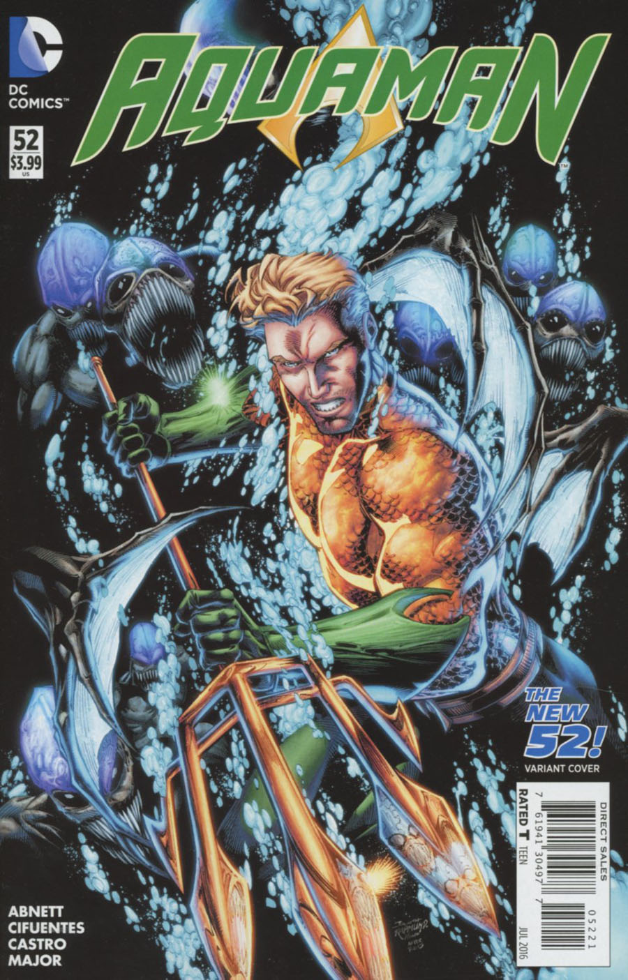 Aquaman Vol 5 #52 Cover B Variant Brett Booth New 52 Homage Cover