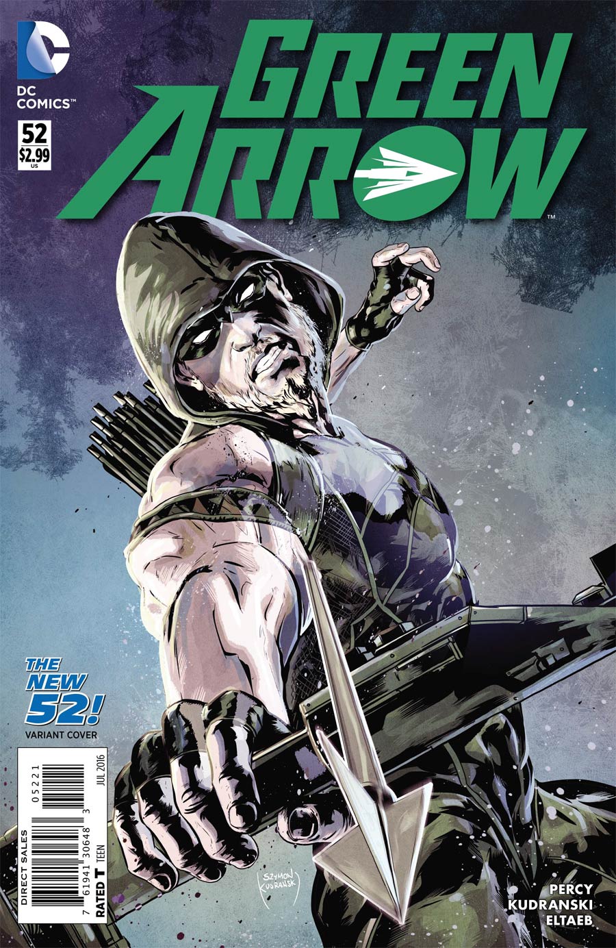 Green Arrow Vol 6 #52 Cover B Variant Szymon Kudranski New 52 Homage Cover