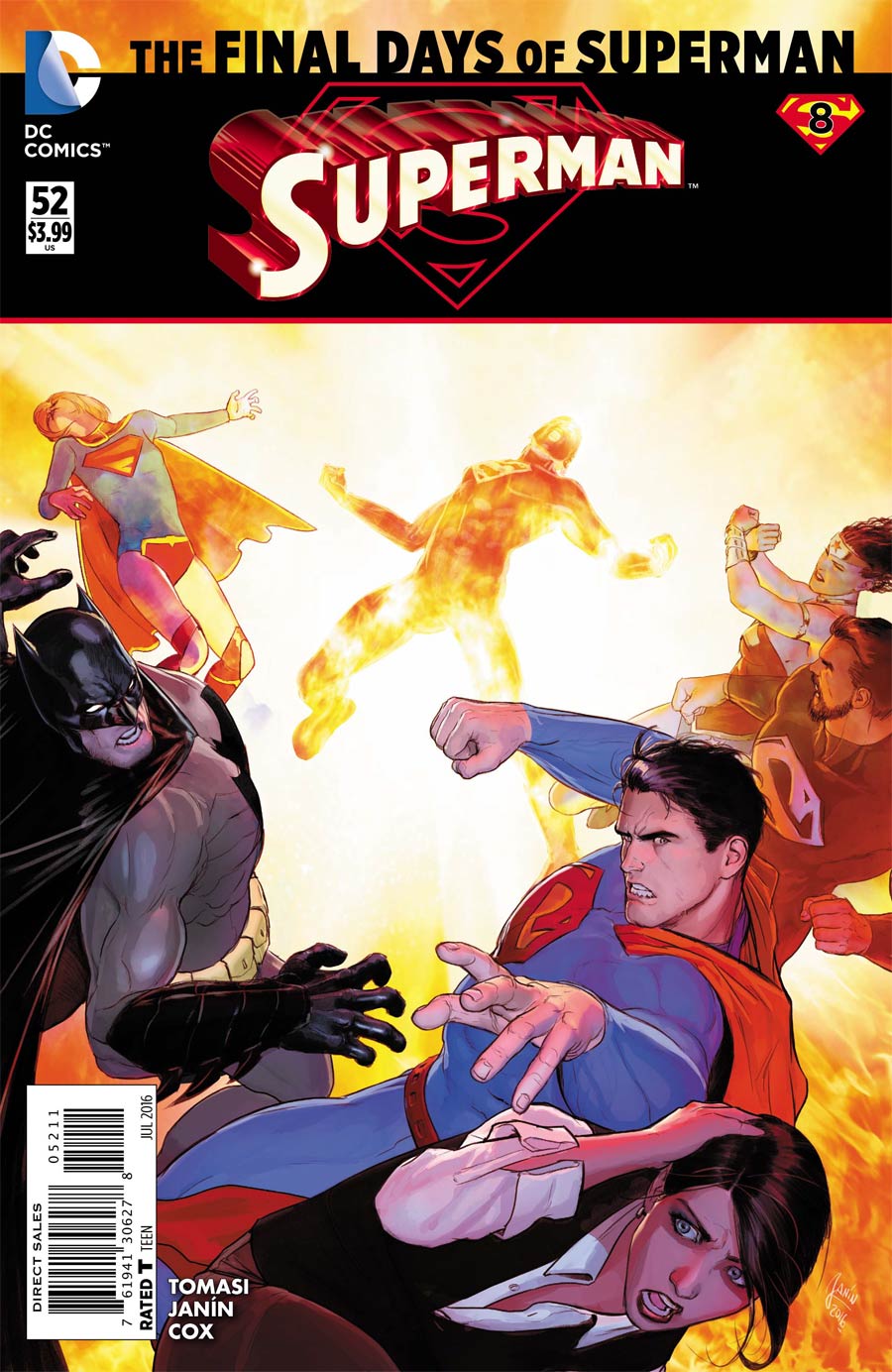 Superman Vol 4 #52 Cover A 1st Ptg Regular Mikel Janin Cover (Super League Part 8)