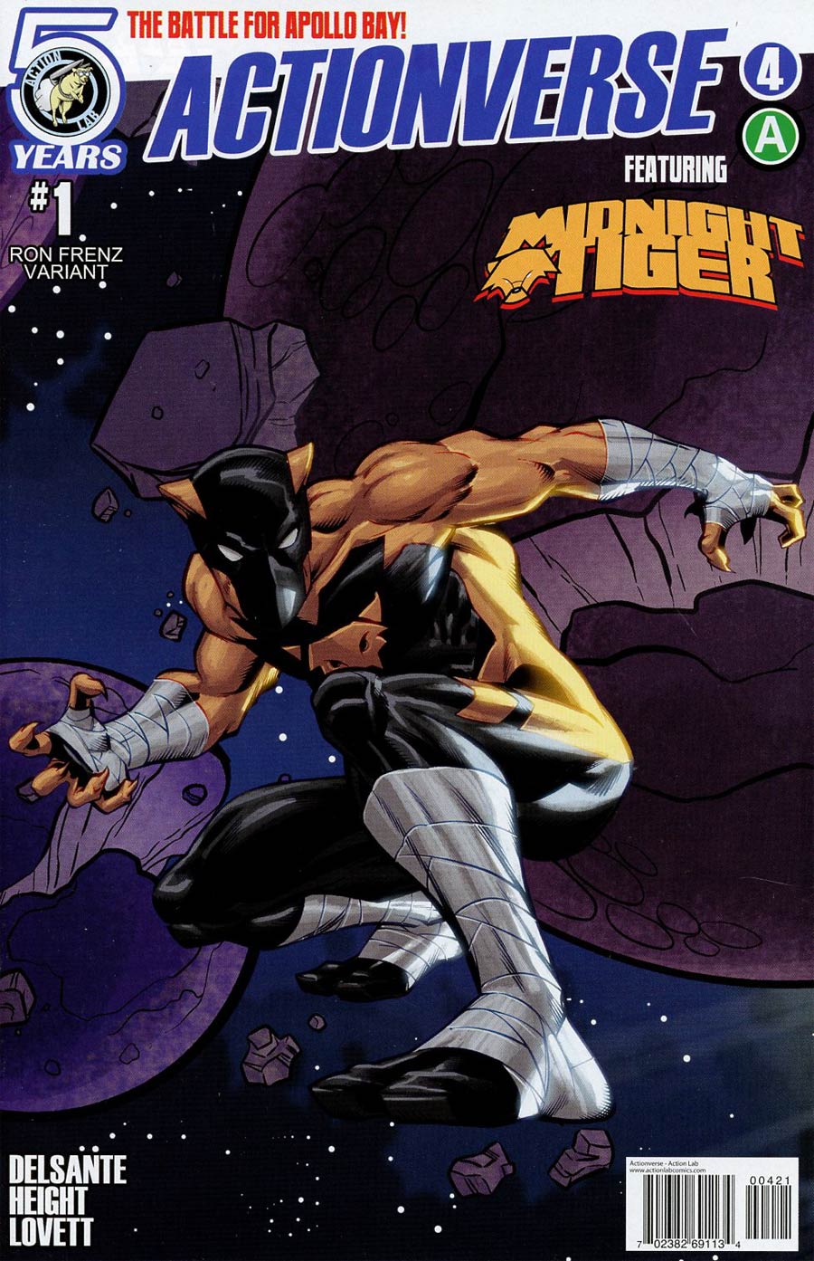 Actionverse #4 Featuring Midnight Tiger Cover B Variant Ron Frenz Connecting Cover