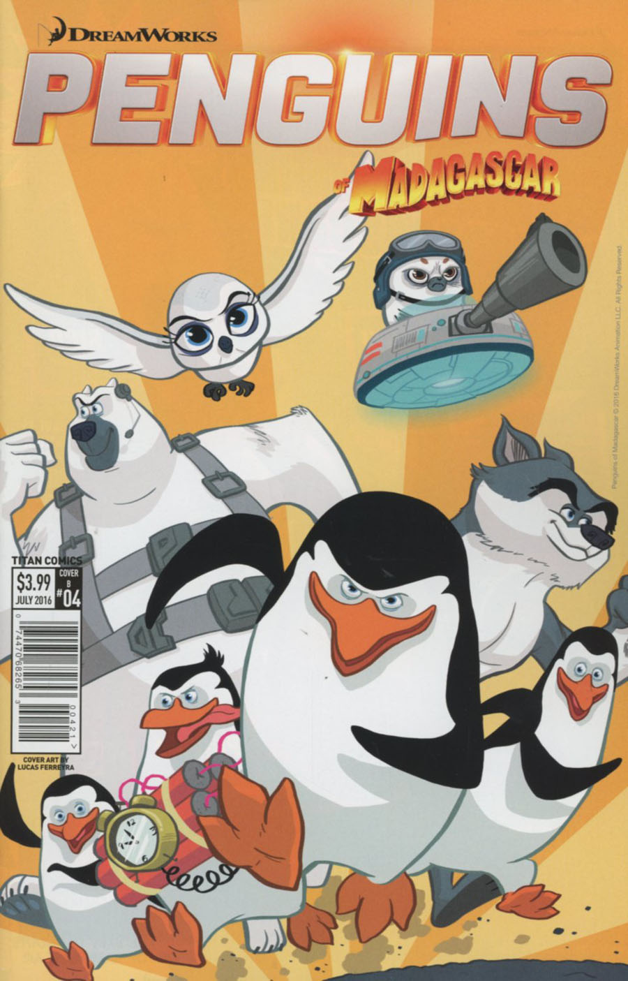 Penguins Of Madagascar Elite-ist Of The Elite #4 Cover B Variant Lucas Ferreyra Cover