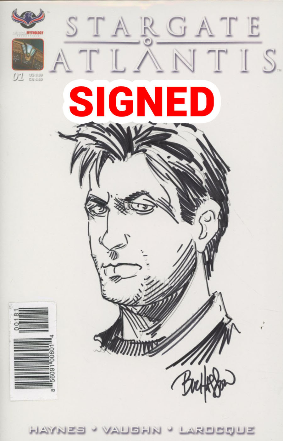 Stargate Atlantis Back To Pegasus #1 Cover F Variant Buz Hand-Drawn Sketch Cover