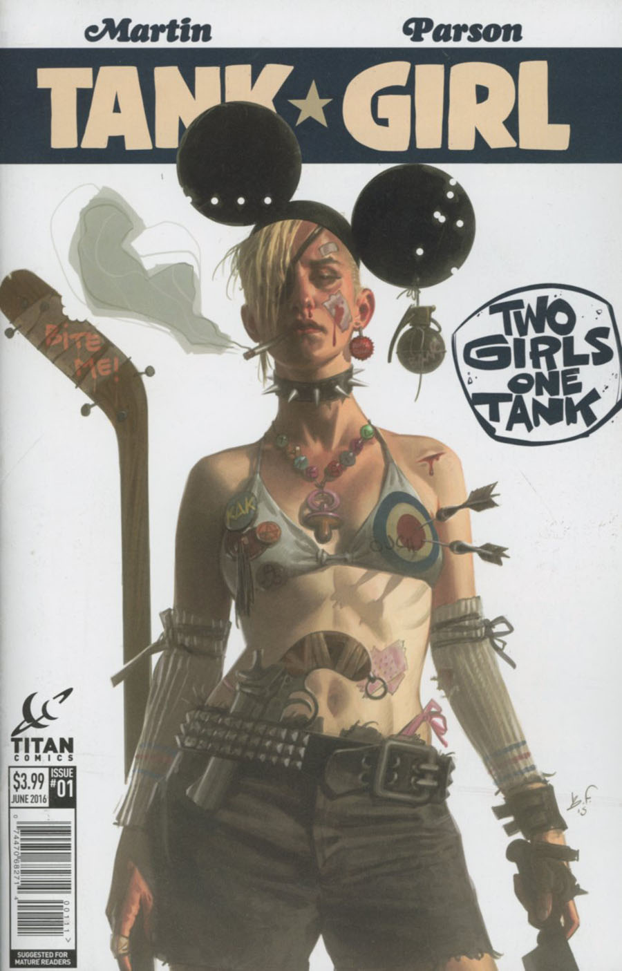 Tank Girl Two Girls One Tank #1 Cover A Regular Black Frog Cover