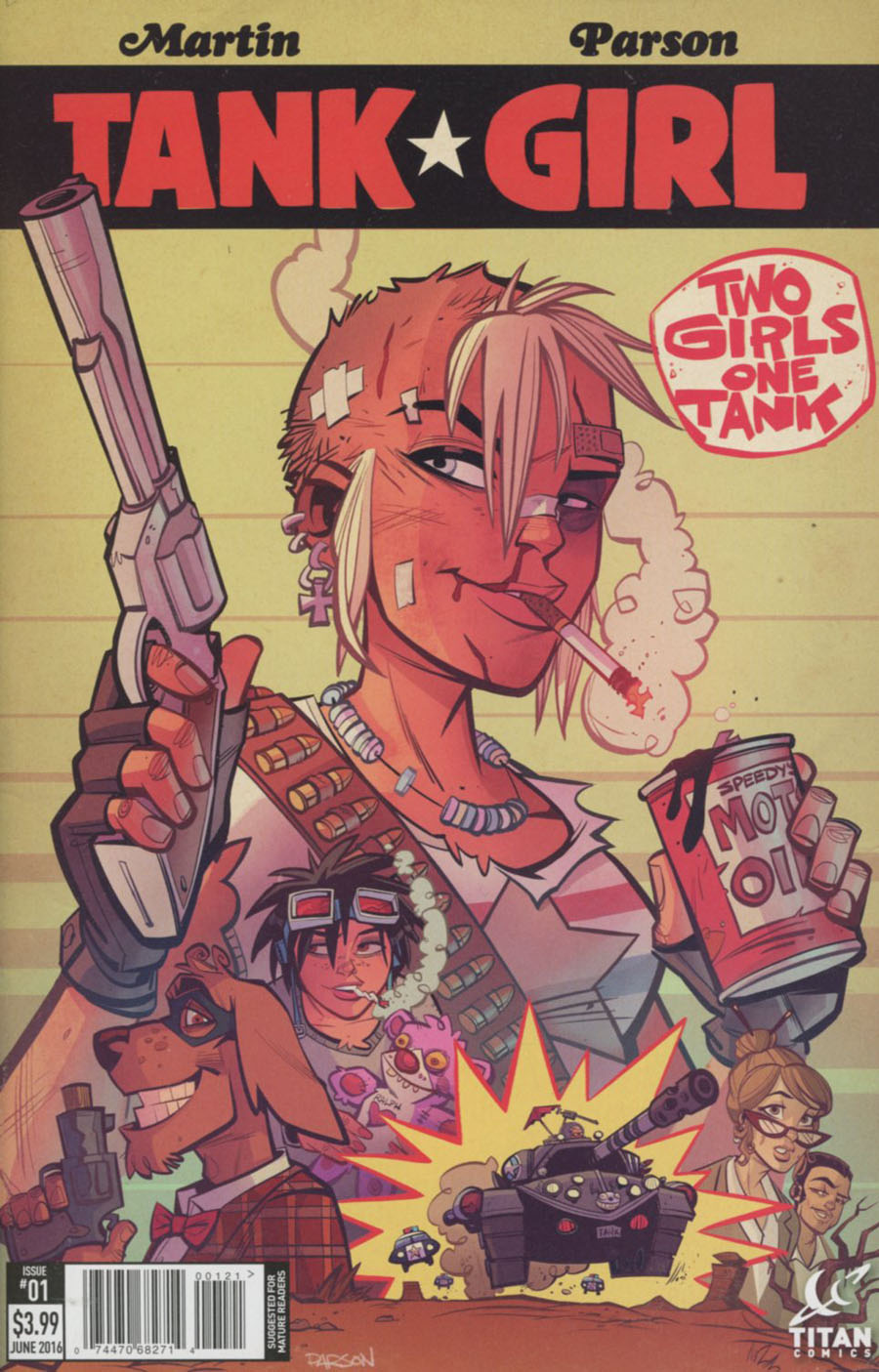 Tank Girl Two Girls One Tank #1 Cover B Variant Brett Parson Cover