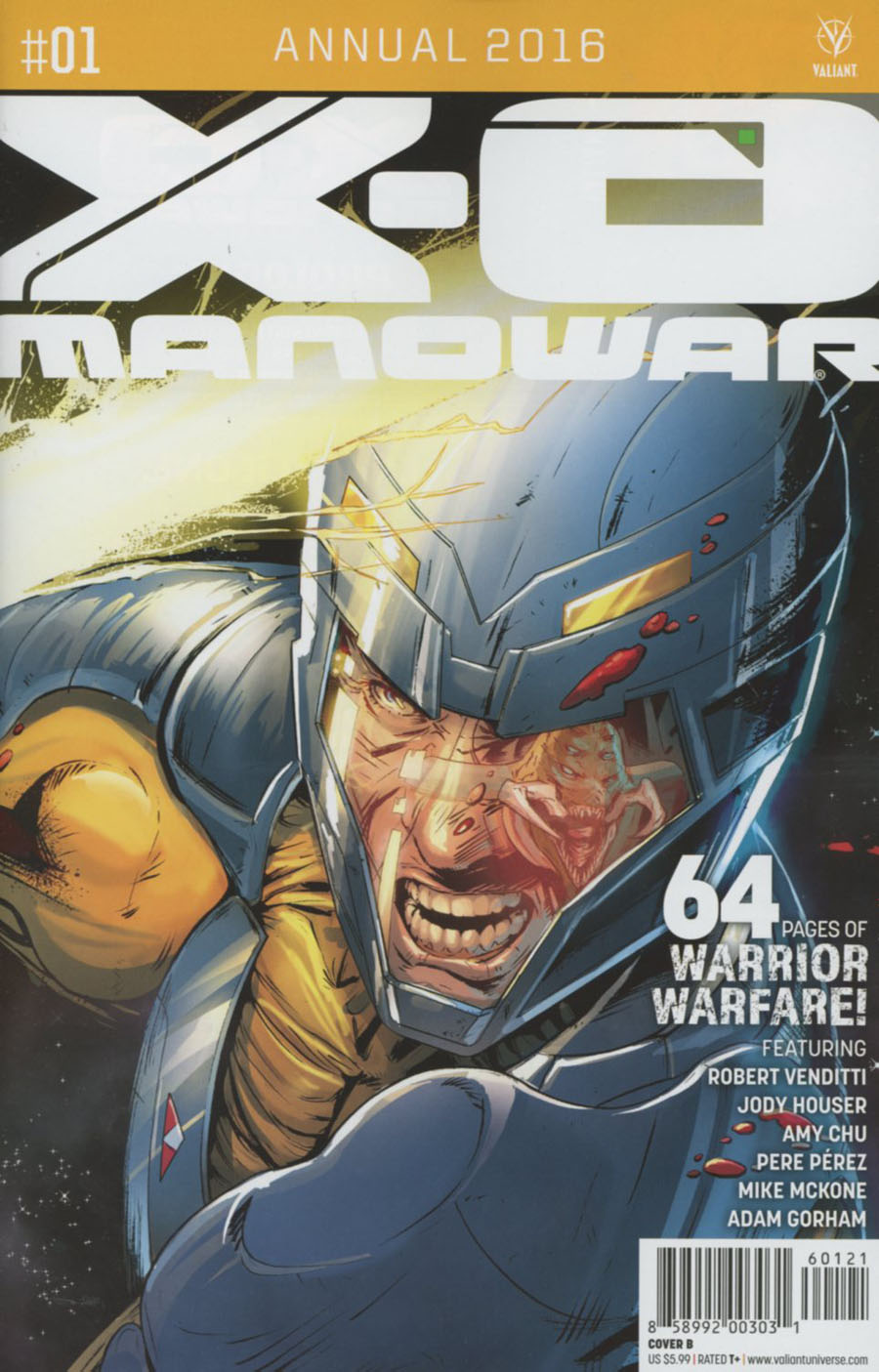 X-O Manowar Vol 3 Annual 2016 #1 Cover B Variant Carmen Carnero Cover