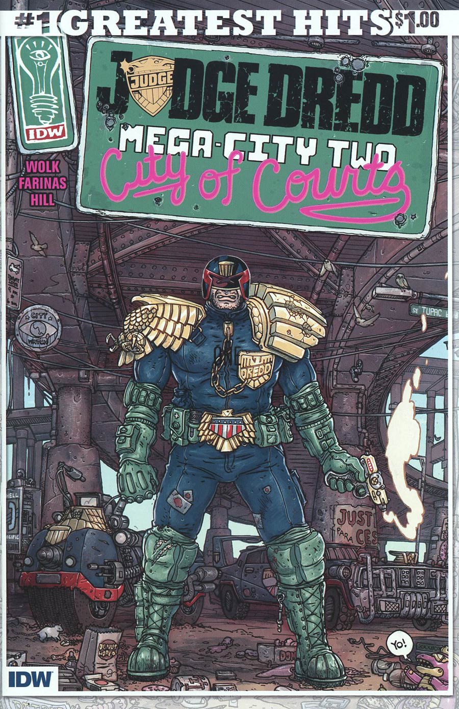 Judge Dredd Mega-City Two #1 Cover E IDWs Greatest Hits Edition