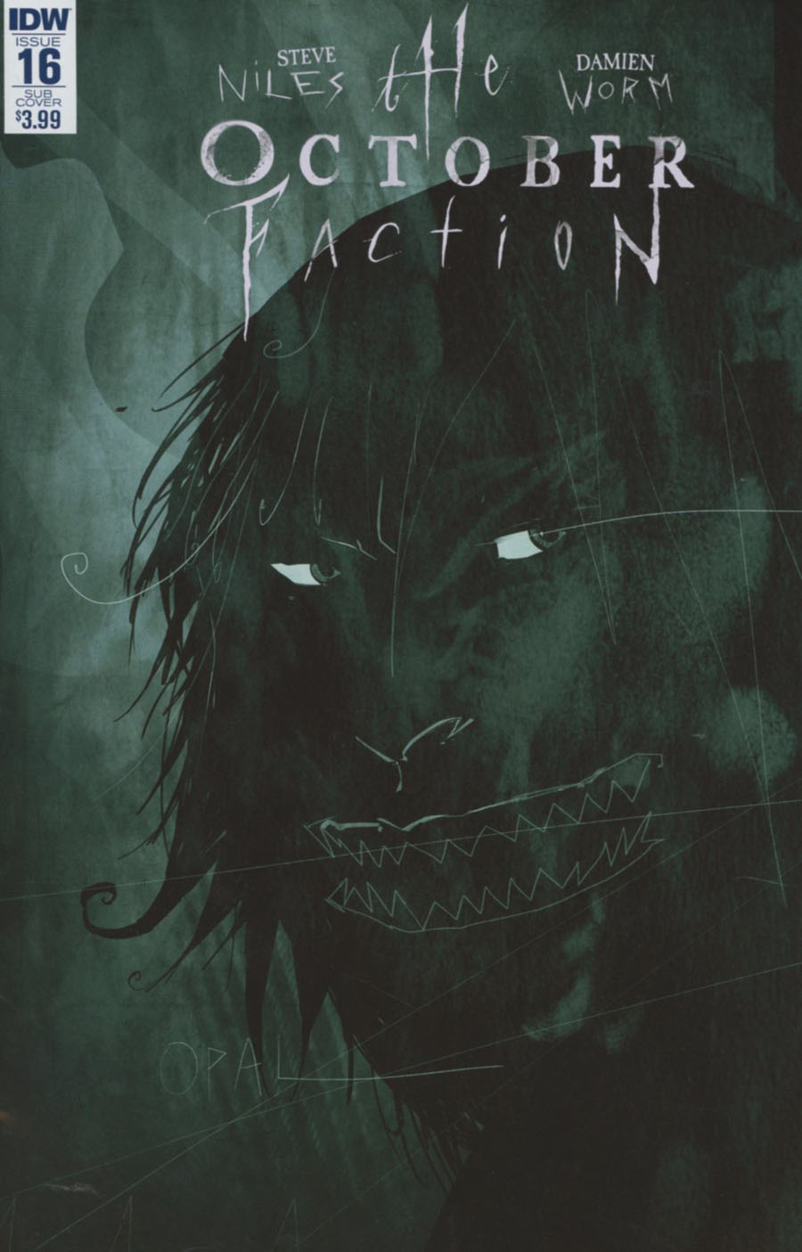 October Faction #16 Cover B Variant Damien Worm Subscription Cover