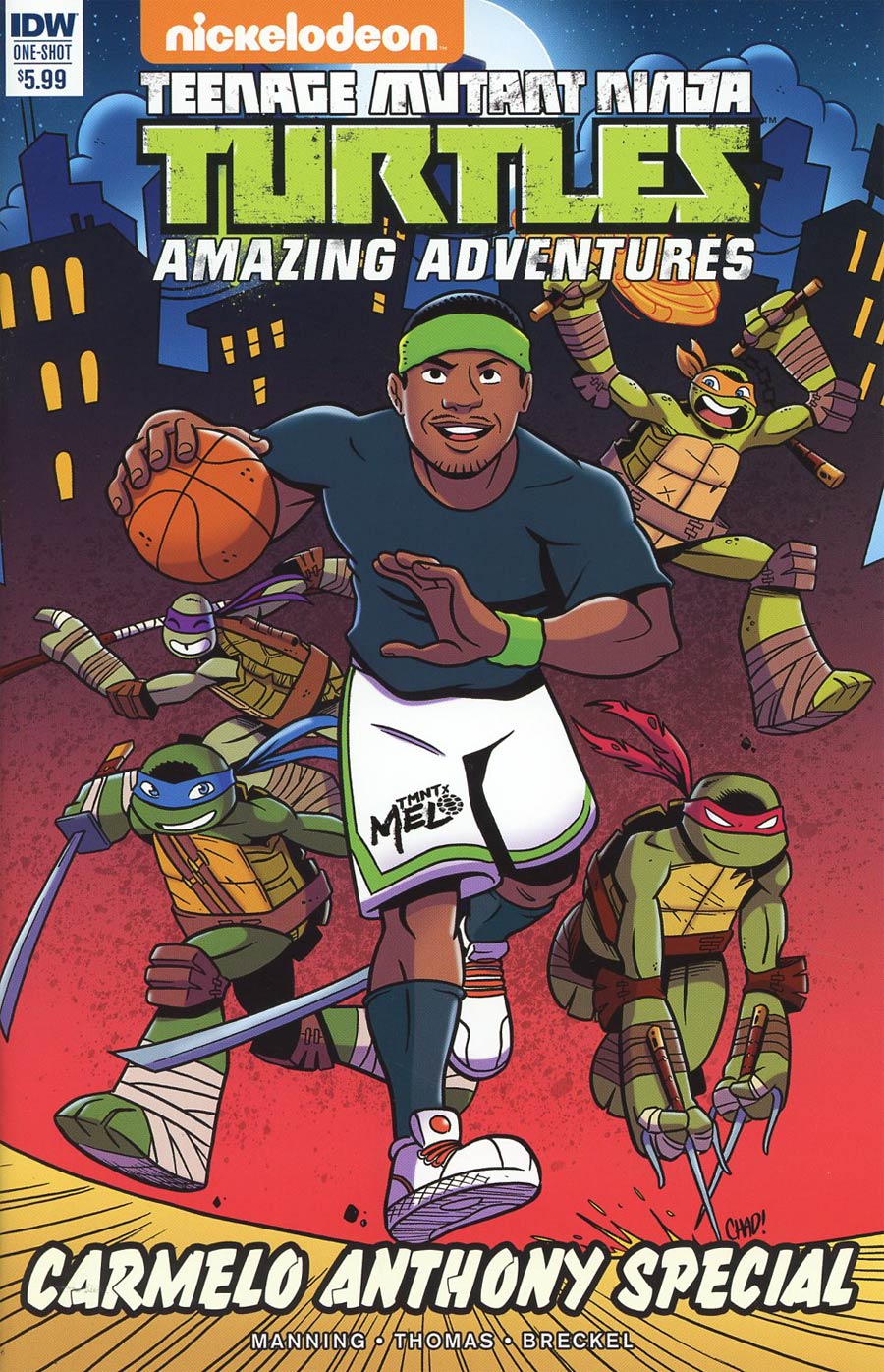 Teenage Mutant Ninja Turtles Amazing Adventures Carmelo Anthony Special Cover A Regular Chad Thomas Cover