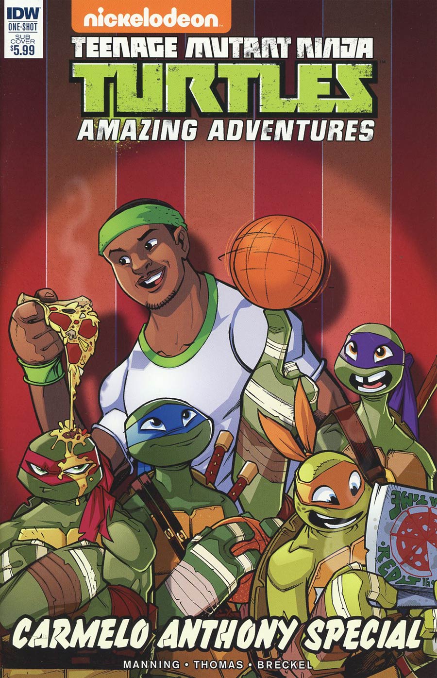 Teenage Mutant Ninja Turtles Amazing Adventures Carmelo Anthony Special Cover B Variant Jon Sommariva Subscription Cover