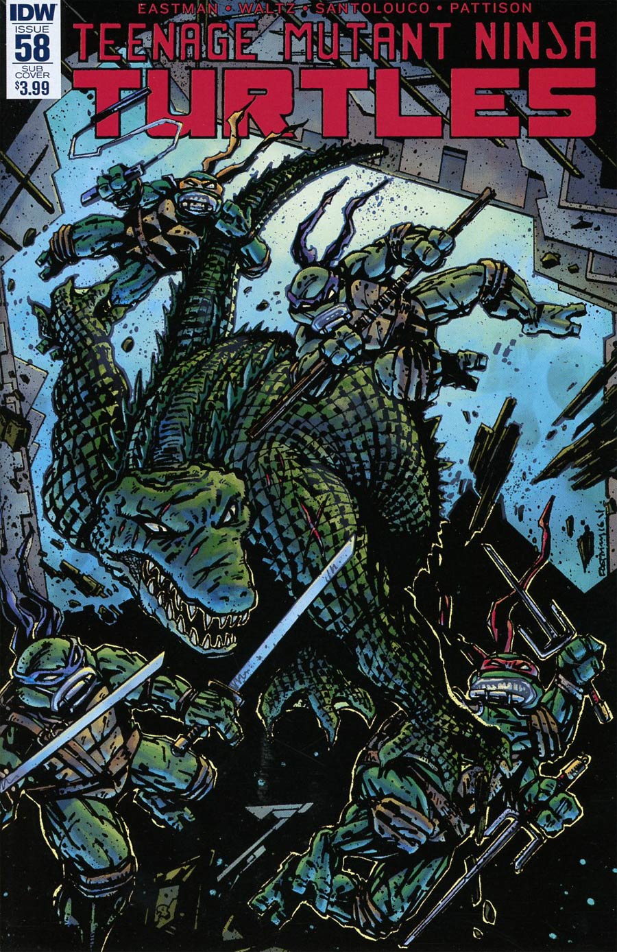 Teenage Mutant Ninja Turtles Vol 5 #58 Cover B Variant Kevin Eastman Subscription Cover