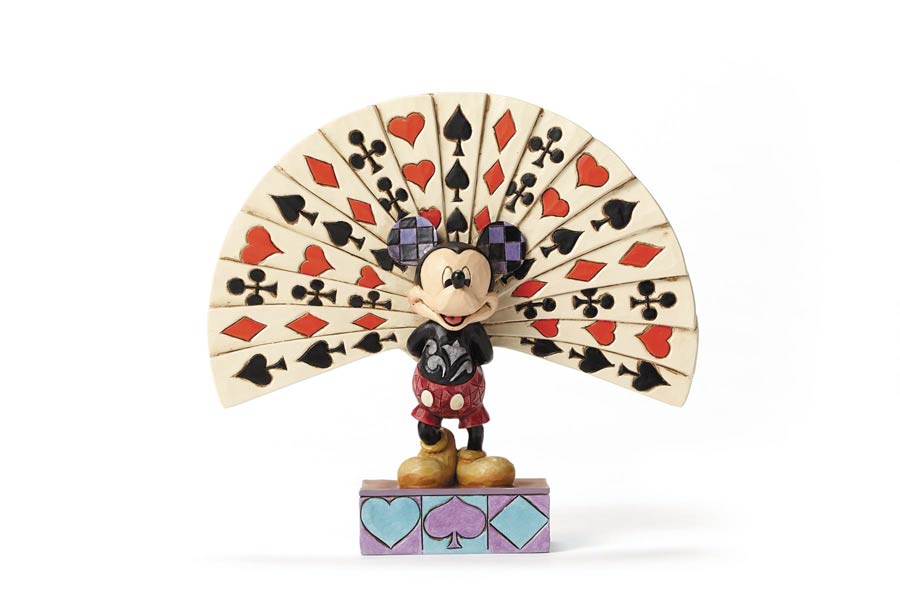 Disney Traditions Mickey With Playing Cards Figurine
