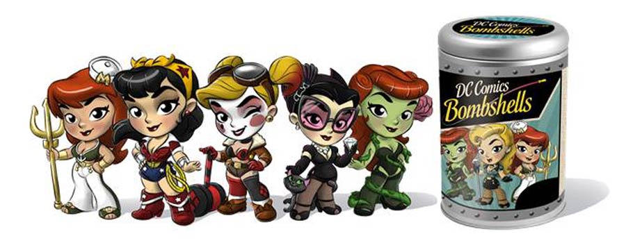 DC Comics Bombshells Mini Vinyl Figure Series 1 Blind Mystery Box Assortment Case