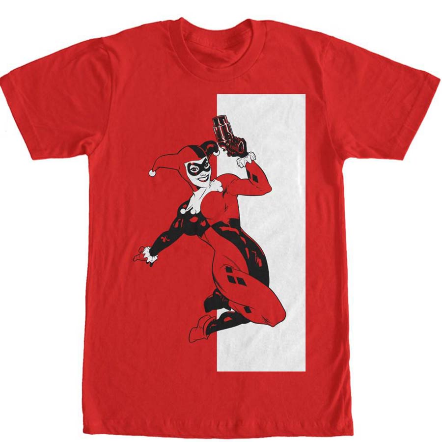 DC Comics Harley Smiles Red T-Shirt Large
