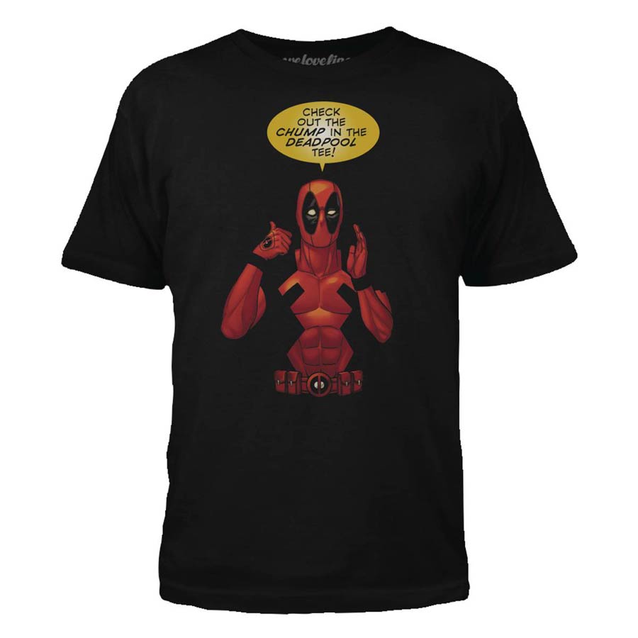 Deadpool Chump Black T-Shirt Large