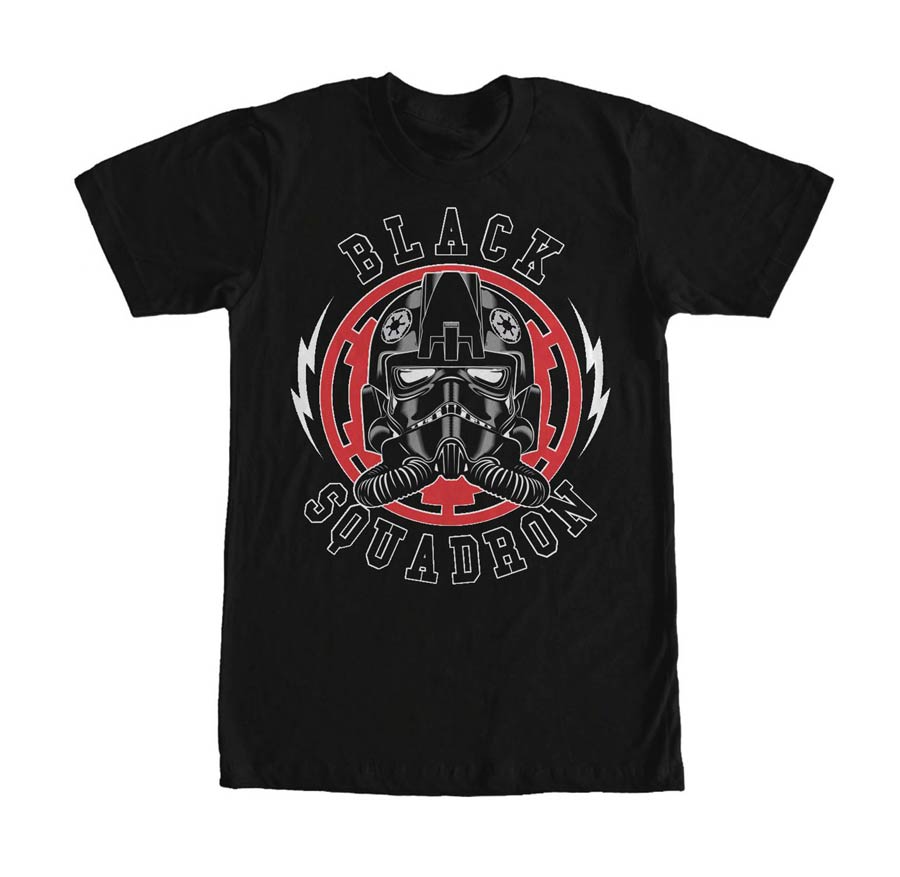 Star Wars Episode VII The Force Awakens TIE Squadron Black T-Shirt Large