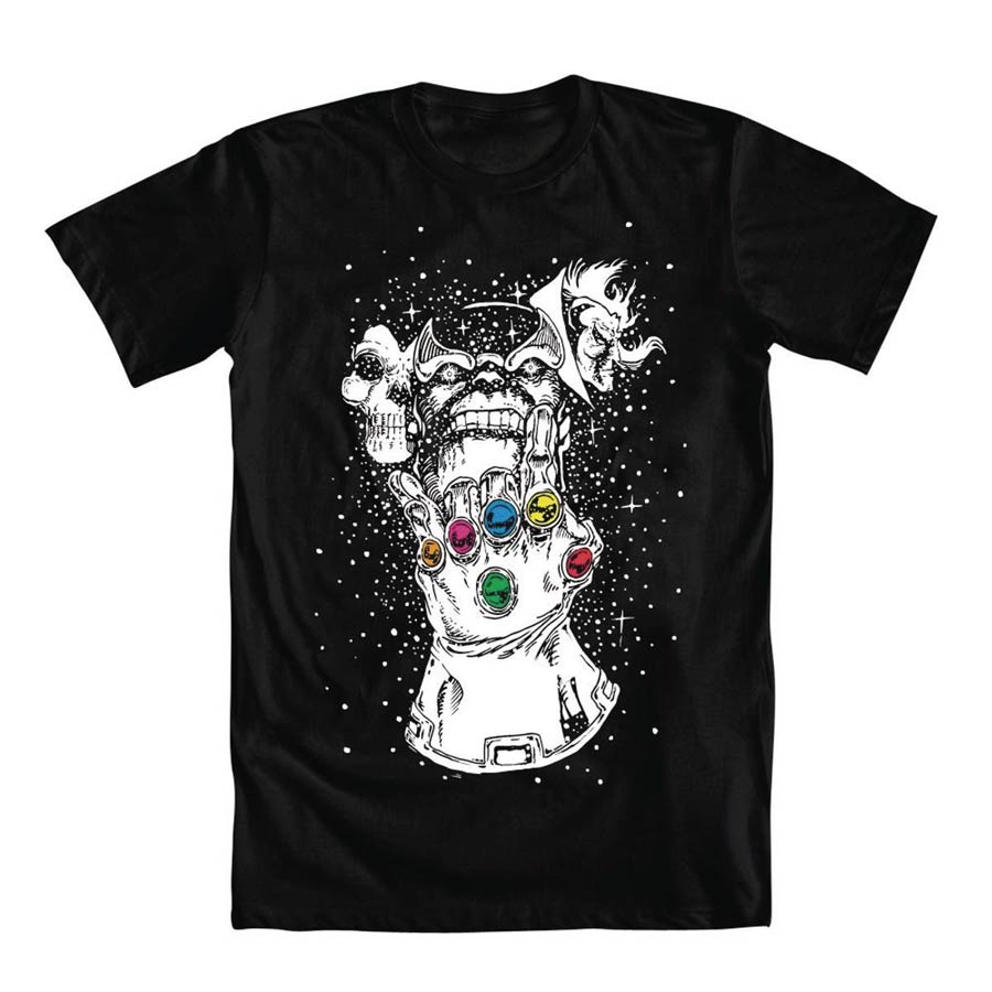 Thanos This Gauntlet Rocks Black T-Shirt Large