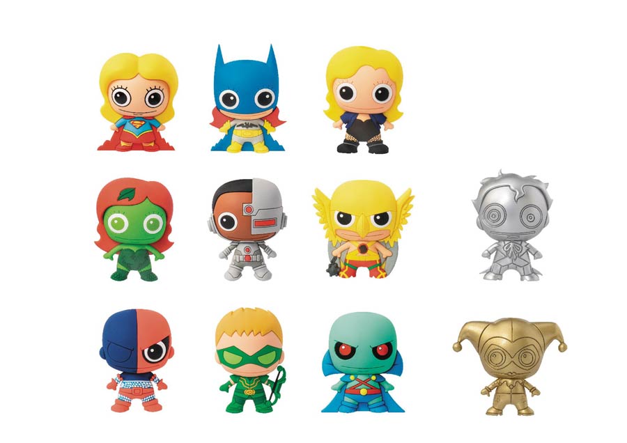 DC Heroes Laser Cut Figural Keyring Series 4 Blind Mystery Box 24-Piece Display