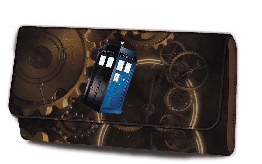 Doctor Who Spiraling Cog TARDIS Purse
