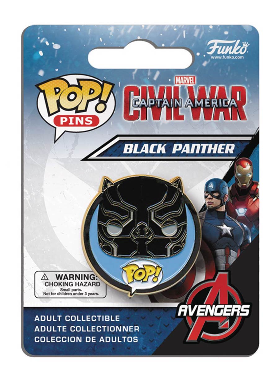 POP Pins 1.25-inch Enamel Pin Captain America Civil War - Black Panther